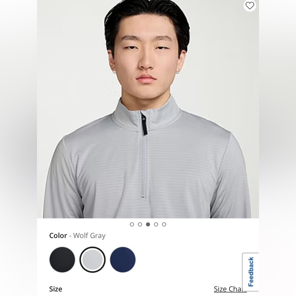 Nike Golf Dri-Fit Men's wolf Gray 1/4-Zip